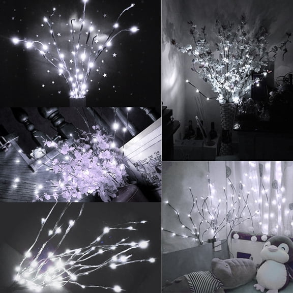 RKSTN Fall Decorations for Home LED Branch Lamp Floral Lights 20 Bulbs Home Christmas Party Garden Decor Decorations