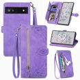 thumbnail image 3 of Case for Google Pixel 6A Zipper Wallet Cover Lanyard Crossbody Neck Strap Compatible with Google Pixel 6A Case, 3 of 5