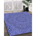 thumbnail image 3 of Ahgly Tapis Rectangulaire Lavable en Machine Bleu Ciel, 4 Pieds x 6 Pieds, 3 of 7