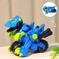 thumbnail image 2 of Blue Dinosaur Collision Car Toy For Boys Plastic 6.3X4.7X3.5 Inches Deformation Engineering Vehicle Action Play Adventure Blue, 2 of 8