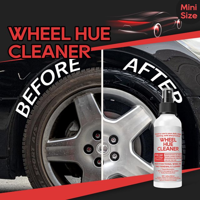 Kbndieu Cleaning Agent Car Wheel Cleaner Car Wheel Rim Stain and Rust Remover Cleaner 50ml Cleaning Supplies
