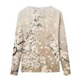 thumbnail image 5 of CEHVOM Femmes Dames Col Rond Hauts Amples T-Shirts Décontractés à Imprimé Blouse à Manches Longues Liquidation, 5 of 5