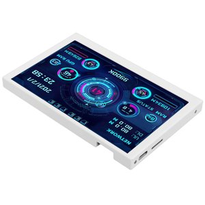 Affichage de température par ordinateur, 5in 800x480 Résolution 360 Degré Rotation Ordinateur Temp moniteur Luminosité réglable pour le bureau