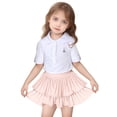 thumbnail image 1 of Girls Mini Pleated Skort - Ruffle Tutu Skirt with Shorts Underneath - Polyester Spandex, Elastic Waist - Summer/Dance/Party, 1 of 7