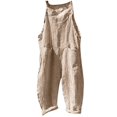 thumbnail image 1 of 2025 Combinaison pour Femmes Combinaison à Rayures en Lin pour Femmes Combinaison en Denim Femme Été Décontractée Coupe Ample Combinaison en Jean Bretelle Ajustable Salopette Sans Manches Combinaisons pour Femmes Été Sarouel Grand, 1 of 7