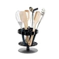 thumbnail image 1 of TopLLC Storage Bins Porte-Ustensiles Rotatif Organisateur de Cuisine, Compartiments Multiples, Ranger Fourchettes, Cuillères de Service, Couteaux et Autres Outils de Cuisson avec Sacs de Rangement Séparateurs Amovibles, 1 of 9