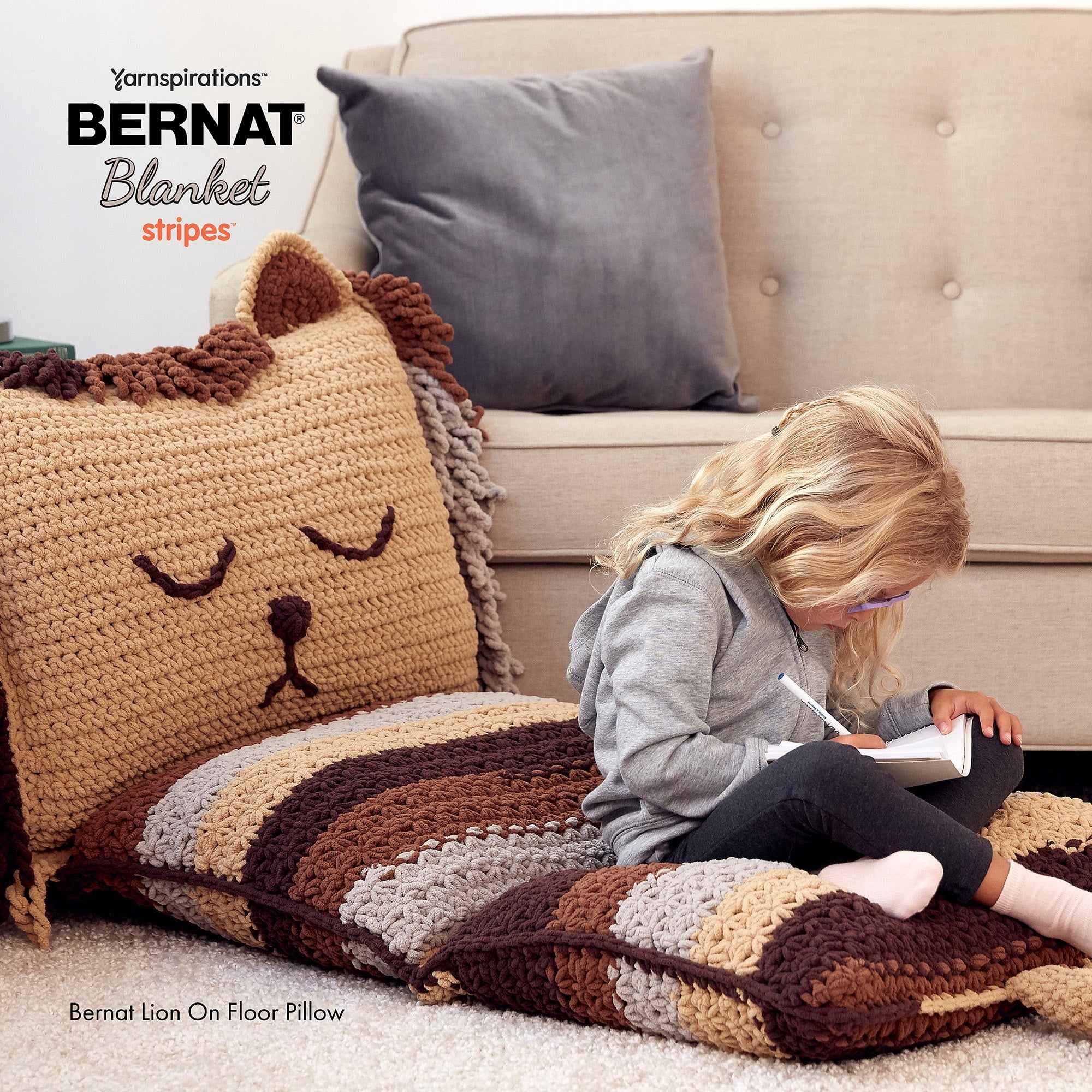 Bernat® Blanket Stripes™ Yarn, Polyester #6 Super Bulky, 10.5oz/300g, 220 Yards