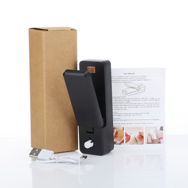 Chip Bag Resealer Machine For Plastic Bags 2 In 1USB Rechargeable Heat Sealer And Cutter