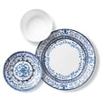 thumbnail image 2 of Corelle Vitrelle 18-Piece Service for 6 Dinnerware Set, Triple Layer Glass and Chip Resistant, Lightweight Round Plates and Bowls Set, Portofino, 2 of 2