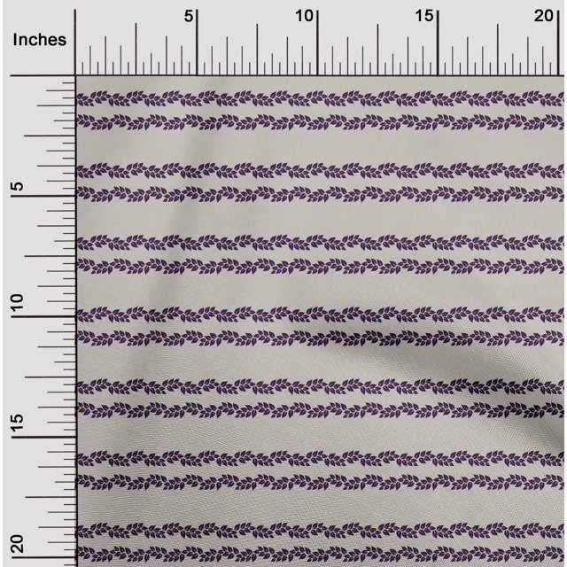 oneOone Tissu Polyester Lycra Violet Feuilles Bloc Matériel de Robe Tissu Imprimé Tissu au Mètre 56 Pouces de Large