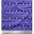 thumbnail image 1 of Soimoi Purple Georgette Viscose Fabric Tendril & Abstract Fabric Prints By Yard 42 Inch Wide, 1 of 5
