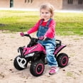 thumbnail image 4 of Aosom 4 Wheels Ride on Motorcycle Toy for Kids Baby Toddler Ride-on Car Walker No Power Foot To Floor Slider with Music and lightening function for 18-36 Months Pink, 4 of 9