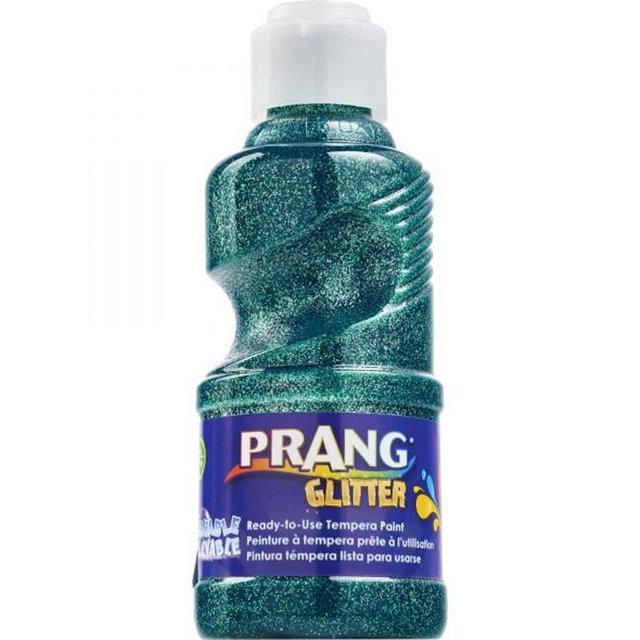 Prang DIXX11774 8 oz Ready to Use Washable Paint, Glitter Green