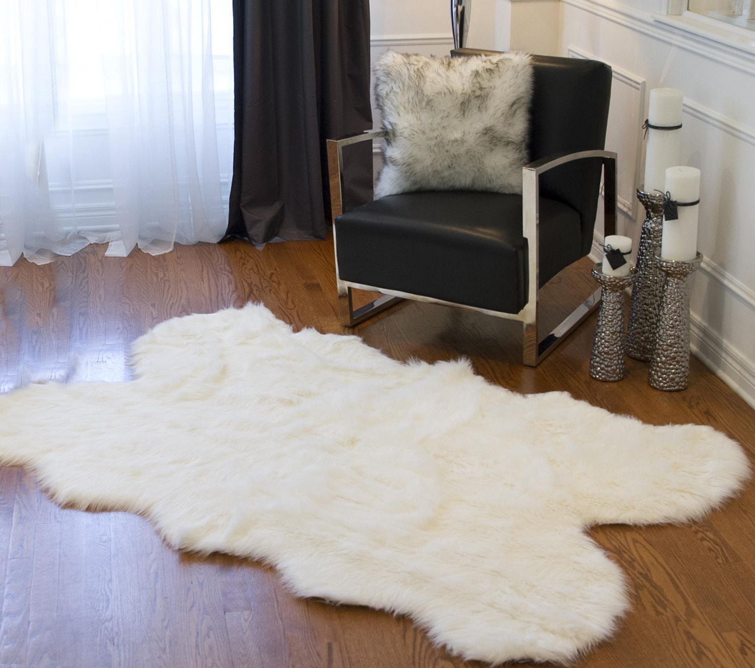 tapis gordon en fausse fourrure de mouton