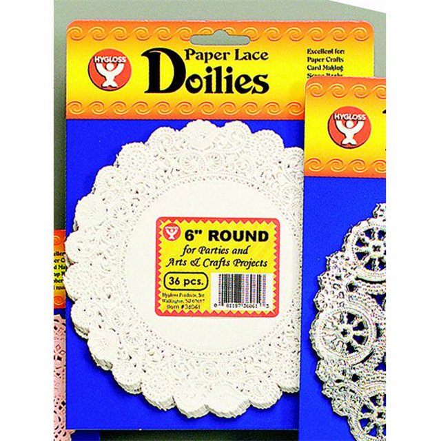 Hygloss Products Hyg10081 Doilies 8 White Round-100/Pkg.