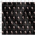 thumbnail image 4 of Soimoi Black Heavy Canvas Fabric Text & Owl Bird Print Fabric by Yard 58 Inch Wide, 4 of 5