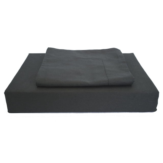Maholi Maxwell Ensemble de Draps Noir, Comprenant un Drap Plat Plié sur un Drap-Housse, Fabriqué en Tissu 100 % Coton Égyptien Peigné avec des Propriétés de Respirabilité et d'Évacuation de l'Humidité pour un Meilleur Sommeil, Convient à la Literie et aux Taies d'Oreiller dans les Maisons Canadiennes.
