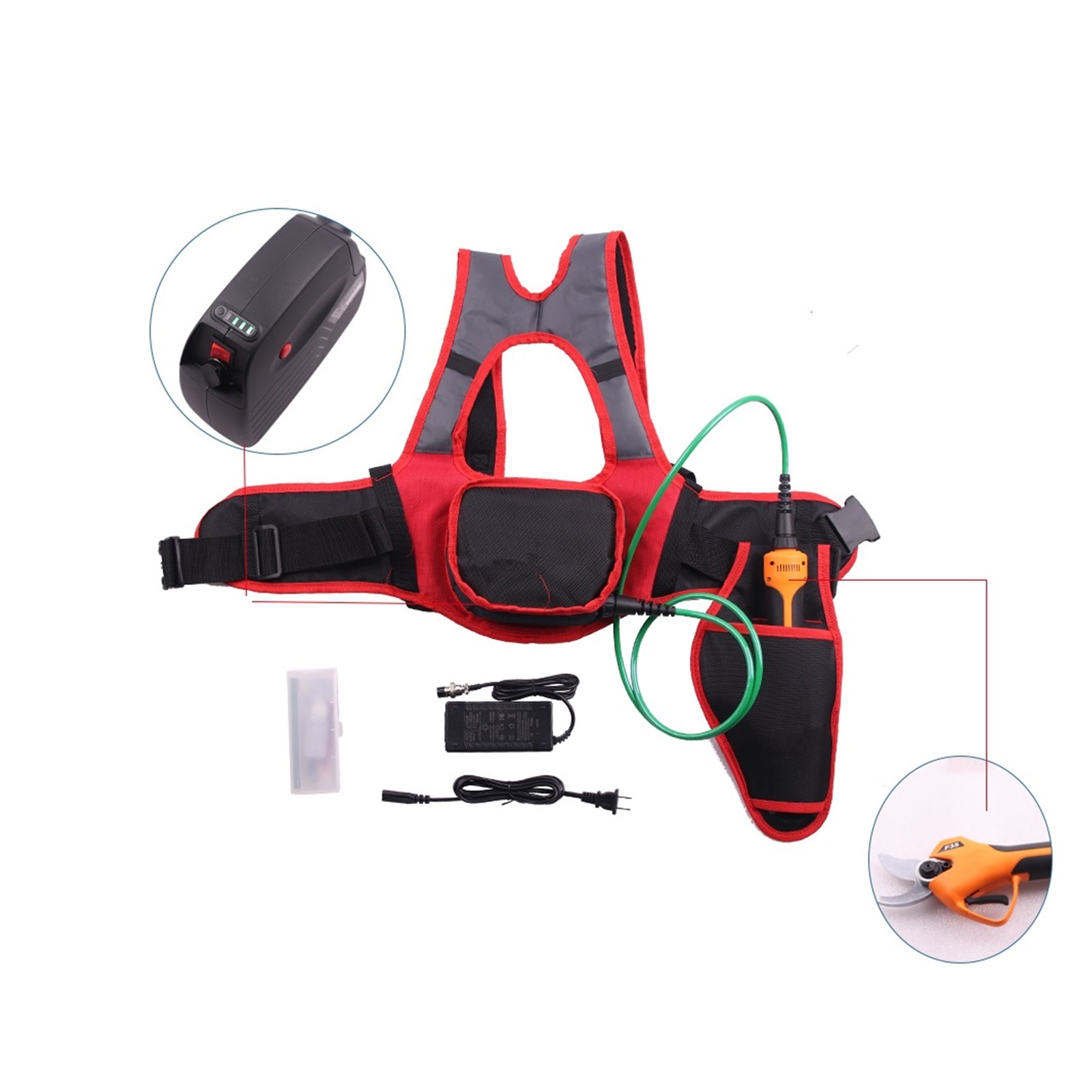 F35 43.2V Battery Electric Pruning Shears Cordless Orchard Branches Cutter Cutting Tools Pruner Scissor Garden Pruning