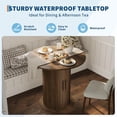 thumbnail image 3 of CazToi Round Dining Table with Rolling Shutter Cabinet Multi-Functional Wood Kitchen Table, 3 of 7