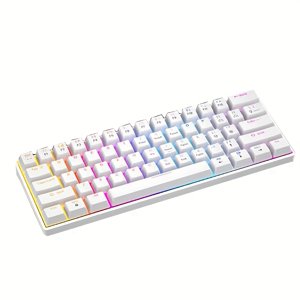 Clavier mécanique avec commutateurs filaires, adapté pour l'utilisation de jeux et de bureau, compatible avec les ordinateurs portables et les ordinateurs de bureau