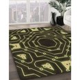 thumbnail image 3 of Ahgly Company Tapis Rond Lavable en Machine Intérieur Transitionnel Gris Minuit, 4 Pieds Rond, 3 of 7