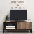 thumbnail image 4 of HOMCOM TV Cabinet Entertainment Center w/ Sliding Door Living Room Coffee, 4 of 9
