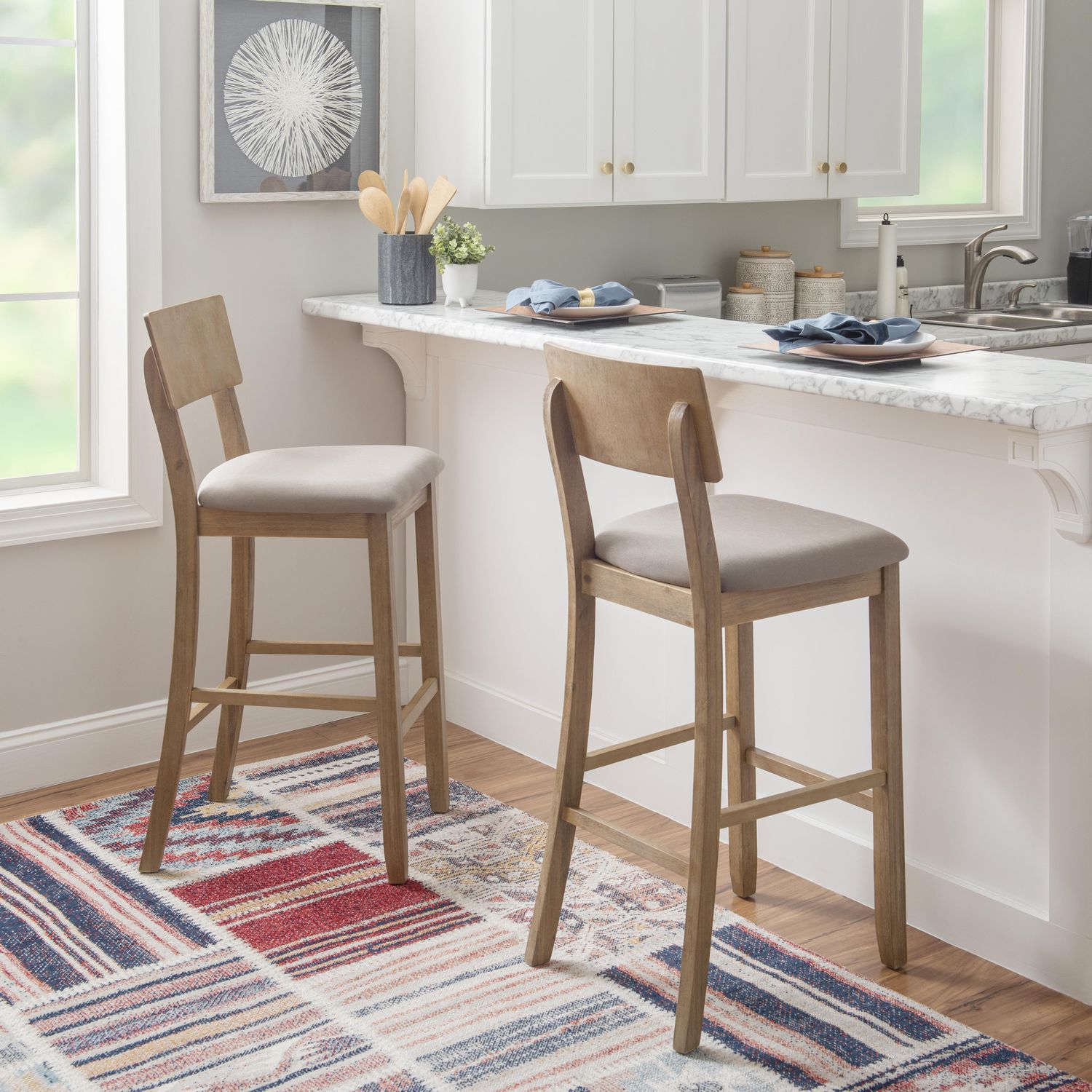 Jameson Grey Wash Bar Stool