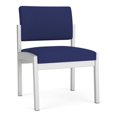 thumbnail image 1 of Lenox Steel Reception Waiting Armless Guest Chair / Silver Steel / Blue, 1 of 5
