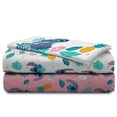 thumbnail image 4 of Disney Lilo and Stitch Denim Hawaïen Ensemble de Draps 3-Pièces pour Lit 1 Place Pour Enfants, 100% Polyester, 4 of 6