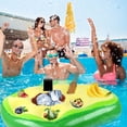 thumbnail image 3 of Inflatable Pool Floating Pineapple Drink Bar Mat for Adults Kids Portable Water Party Accessories Summer Outdoor Relaxation, 3 of 4