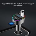 thumbnail image 4 of Émetteur FM Bluetooth pour Voiture / Modèle G67 / Chargeur Rapide Double USB et Type-C / Lecteur MP3 / Appels Mains Libres / Rétroéclairage LED 7 Couleurs / 12V-24V / SRN >60 dB / Bluetooth 5.0, 4 of 9