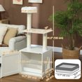 thumbnail image 2 of CoSoTower Cat Tree with Litter Box Enclosure, Sisal Covered Scratching Posts, Large Platform, Bed for Indoor Cats, White, 2 of 7