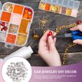 thumbnail image 2 of 100 Pcs Clous d'Oreilles Ronds Plats DIY avec Trou Fournitures de Fabrication de Boucles d'Oreilles, 2 of 9