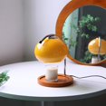 thumbnail image 3 of Lampe Chauffe-Bougie Aromathérapie Chauffe-Bougie à Intensité Réglable Rétro Décorative Fondoir de Bougie d'Aromathérapie Lampe de Fusion pour Chambre Bureau Assiette Ronde (Orange), 3 of 7