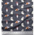 thumbnail image 1 of Soimoi Poly Georgette Fabric Ghost Halloween Printed Fabric 1 Yard 52 Inch Wide, 1 of 3