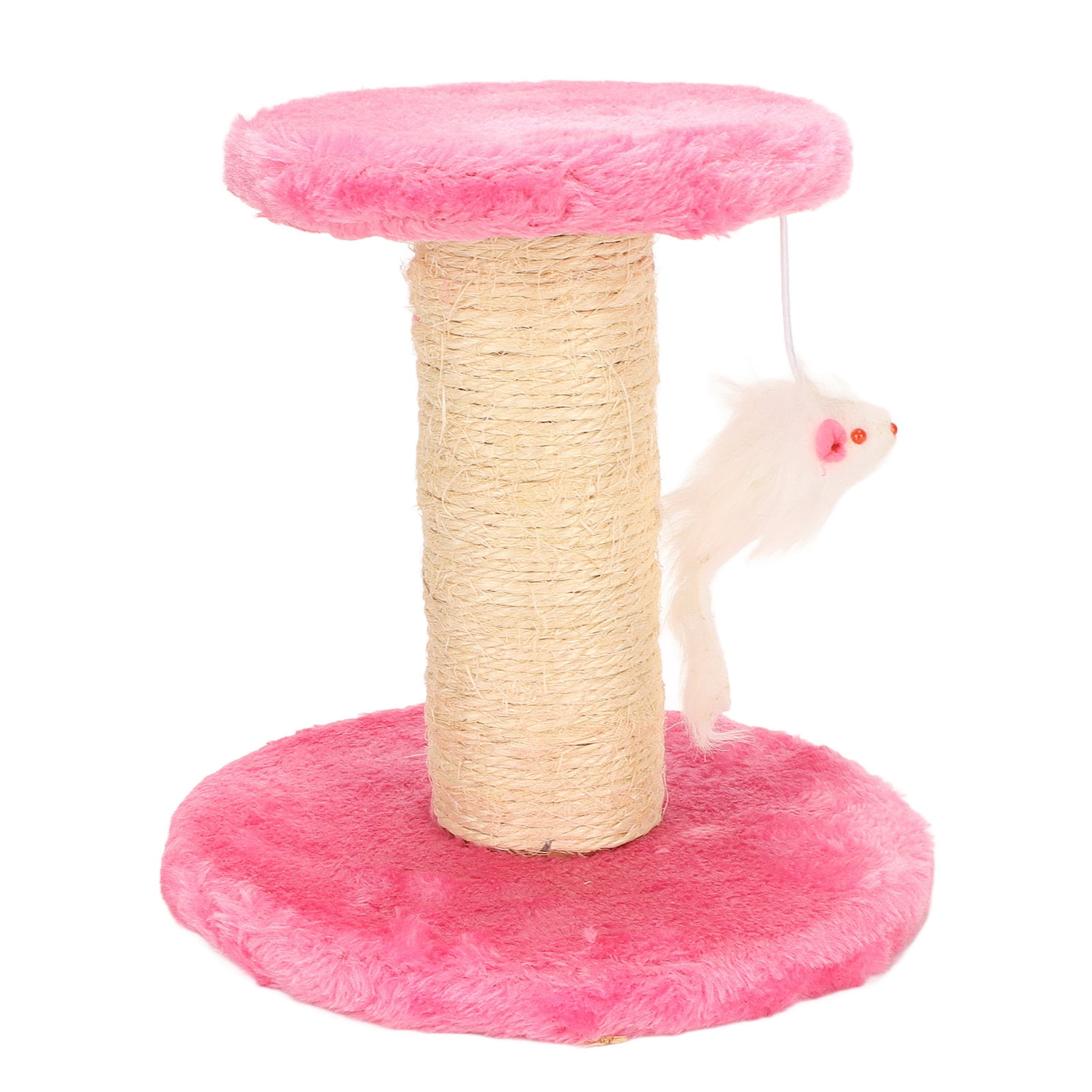 Cat Tree, Interactive Cat Scratching Post Stable 2 Layers  For Indoor Pink