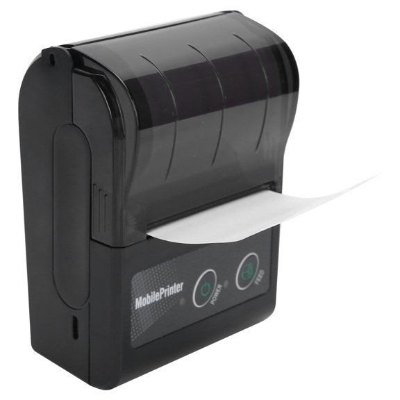 Thermal Receipt Printer, 1500mAh Battery Thermal Ticket Printer, Mini Label Machine Compact For Office Taxi Bill Printing Home EU Plug,US Plug