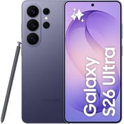 Restored Samsung Galaxy S26 Ultra Cobalt Violet Unlocked Smartphone, 512GB Storage, 12GB RAM, 6.8" Dynamic AMOLED Display, Advanced AI Camera System Open Box
