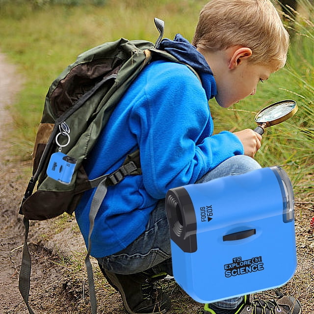 Chmadoxn Children's Portable Handheld Microscope Optical Biological Science Experiment Elementary School Students Outdoor Experiment Science And Education Toys Scientific microscope