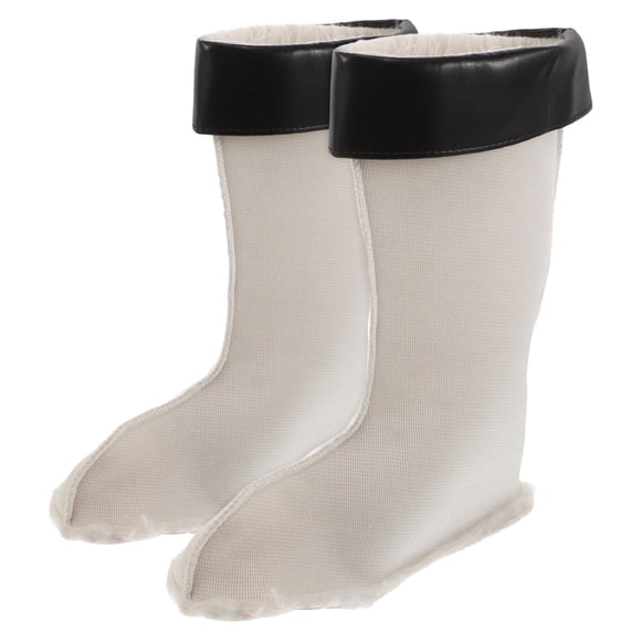 OUNONA 2Pcs Insulated Boot Liners White Thermal Sock Inserts Ideal for Hunter Rain Boots and Snowboarding