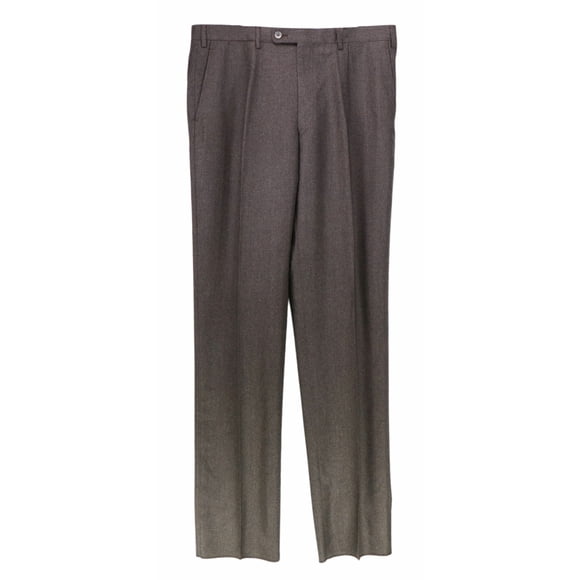 Vigano Men's 359 Marled Brown 1959 Collection Wool Pants Dress - 36