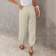 thumbnail image 3 of Birdeem Fashion Women Plus Size Drawstring Casual Solid Elastic Waist Pocket Loose Pants, 3 of 6