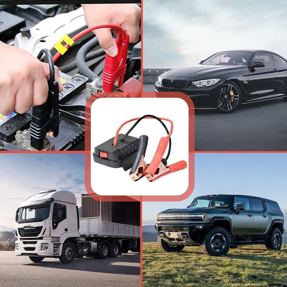 HLONK 12000mAh Car Jump Starter with USB Power Bank  Compact Portable 12V Auto Battery Booster pcs with Jumper Cables - Emergency Jump Box for Cars  SUV  Trucks with Dual USB Output and L
