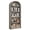Grey, variant on Bingirl Arched Bookcase with Doors Tall Bookshelf Farmhouse Bookcase Cabinet with Shelves Wooden Bookshelves Grey