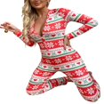 thumbnail image 5 of Combinaison Pyjama pour Femmes Christmas Cartoon une-Pièce de Nuit, 5 of 5