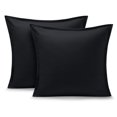 thumbnail image 1 of Bare Home Pillow Sham Set - Premium 1800 Collection - Double Brushed - Euro, Black, 1 of 7