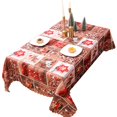 thumbnail image 1 of Table Cloth Anti-fading Durable Reusable Holiday Dining Room Christmas Table Cover for Gifts, 1 of 8