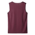 thumbnail image 4 of Mens Summer Ice Silk Traceless Thin Breathable Pure Color V-neck Sleeveless Top, 4 of 9