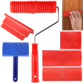 thumbnail image 1 of 6 PCS Wood Grain Paint Tool Set, Soft Rubber Wood Grain Painting Tools, Textured Pattern Roller with Handle for Wall Floor Furniture, Wood Grain Painting Tool Kit for DIY Room Decoration, 1 of 6