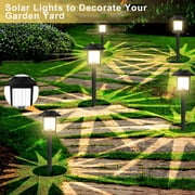 ZZkhGO 2 Pack Solar Lights Outdoor, Water Resistant LED Solar Powered Garden Lights for Patio Yard